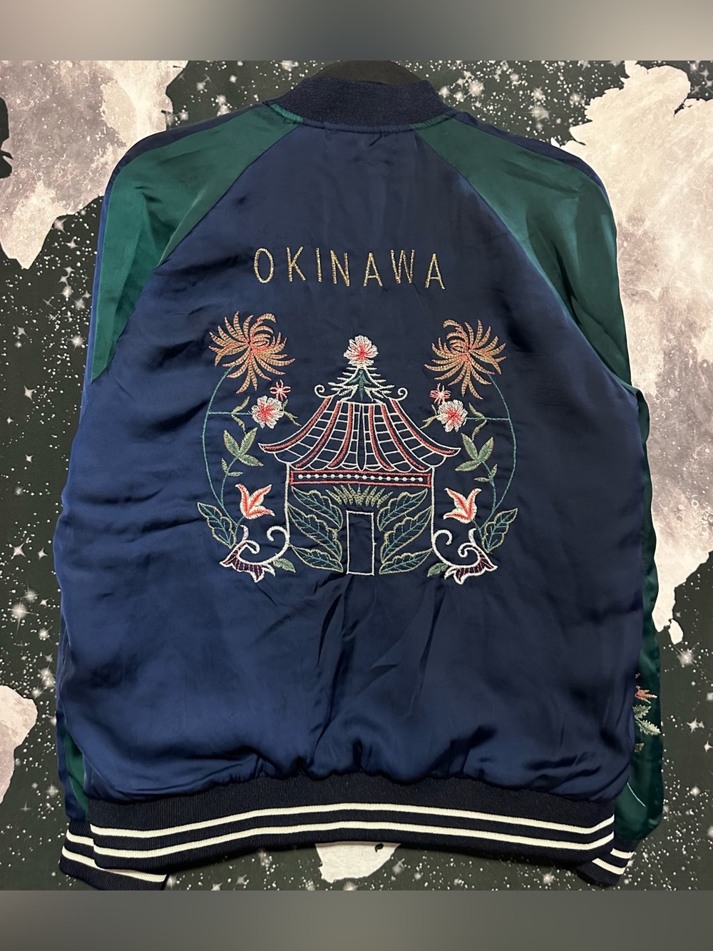 Zara Okinawa Reversible Embroidered Bomber Jacket